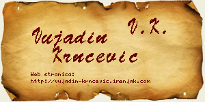Vujadin Krnčević vizit kartica